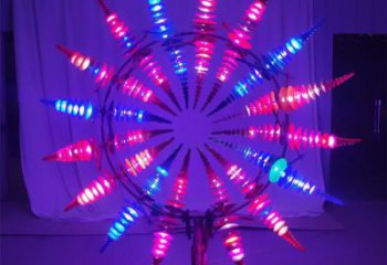 戶外風動雕塑廠家 噴漆小品 燈光不銹鋼風動雕塑廠