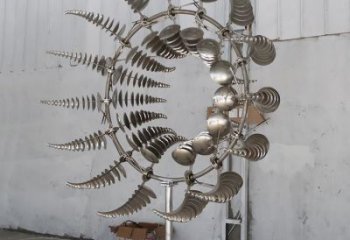 園林風(fēng)動(dòng)雕塑廠家 鏡面小品 中式不銹鋼風(fēng)動(dòng)雕塑廠