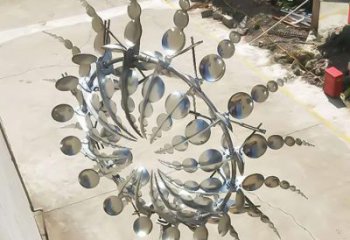 步行街風(fēng)動(dòng)雕塑廠家 游樂(lè)場(chǎng)小品 戶(hù)外不銹鋼風(fēng)動(dòng)雕塑制作