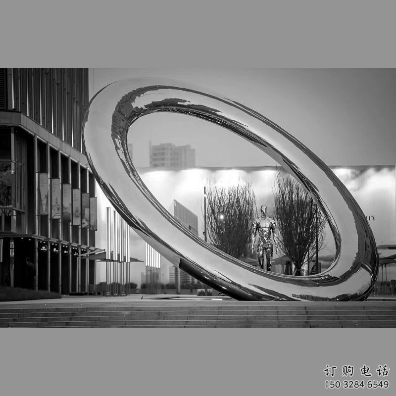 鏡面水簾雕塑廠家 大型擺件 廣場不銹鋼水簾雕塑廠