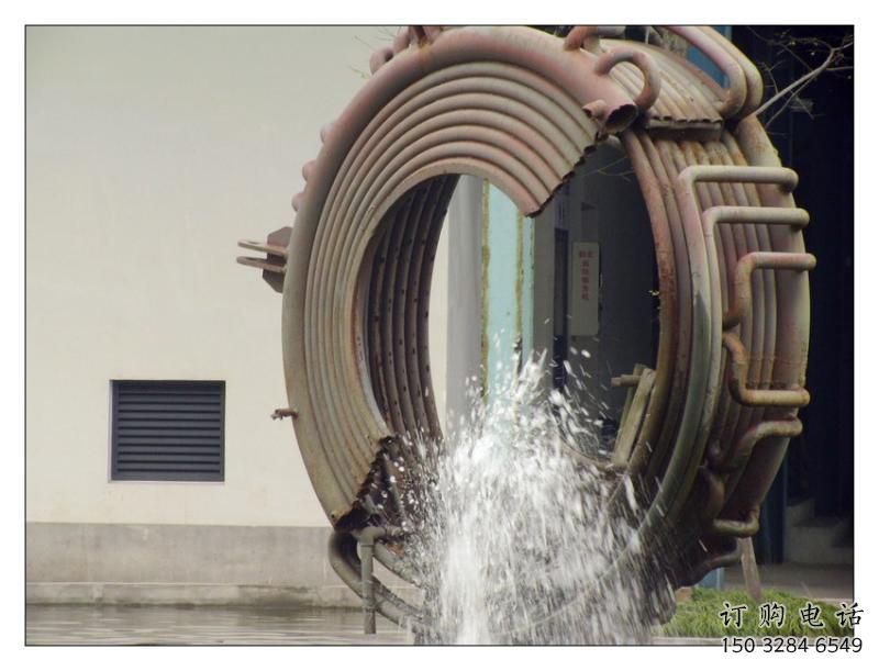 酒店水簾雕塑廠家 音樂水景小品 現代不銹鋼水簾雕塑廠