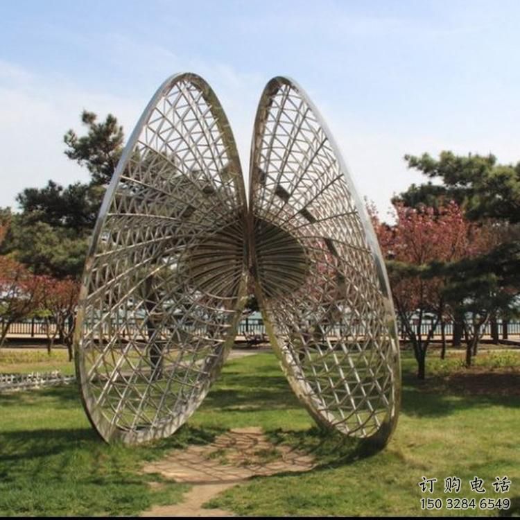 鏤空貝殼雕塑廠家 園林小品 住宅小區不銹鋼貝殼雕塑廠