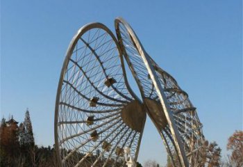 異形貝殼雕塑廠家 現(xiàn)代小品 歐式不銹鋼貝殼雕塑廠