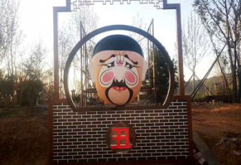 廣場(chǎng)臉譜雕塑廠家 公園小品 大型不銹鋼臉譜雕塑廠