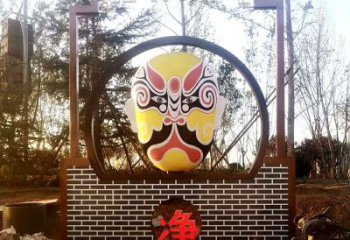 大型臉譜雕塑廠家 廣場(chǎng)小品 鏤空不銹鋼臉譜雕塑廠
