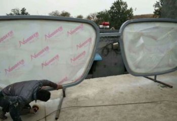 創意眼鏡雕塑廠家 街頭小品 公園不銹鋼眼鏡雕塑廠