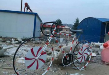 廣場(chǎng)自行車雕塑廠家 公園小品 現(xiàn)代不銹鋼自行車雕塑廠