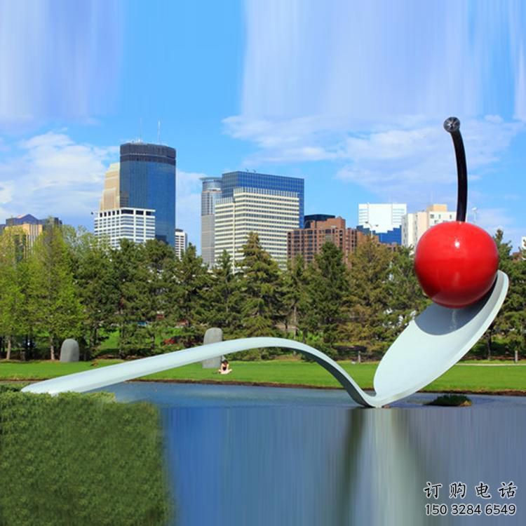 幾何勺子雕塑廠家 公園小品 大型不銹鋼勺子雕塑制作