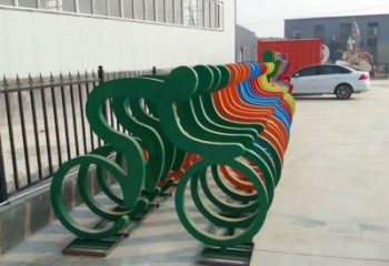 彩繪自行車雕塑廠家 現(xiàn)代擺件 街頭不銹鋼自行車雕塑定做