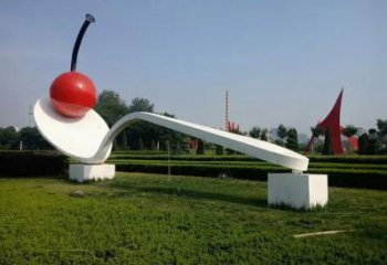 歐式勺子雕塑廠家 抽象擺件 體育場不銹鋼勺子雕塑廠