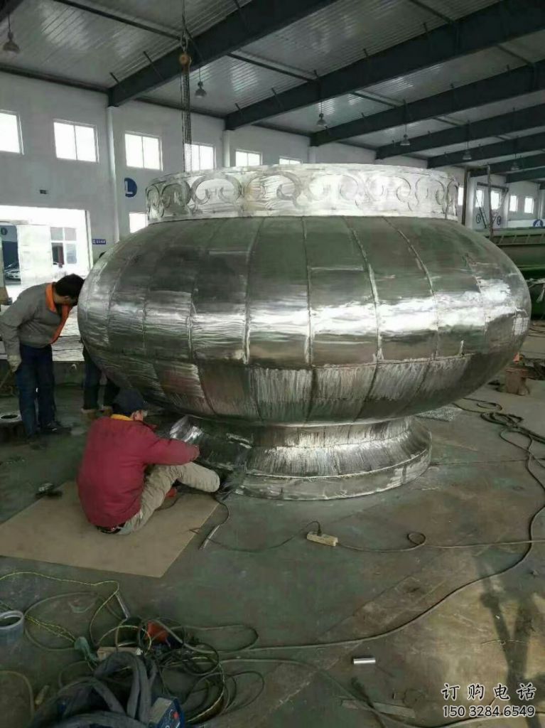 戶外花籃雕塑廠家 噴漆小品 大型不銹鋼花籃雕塑制作