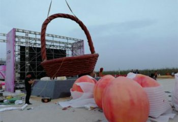 庭院菜籃子雕塑廠家 現代小品 大型不銹鋼菜籃子雕塑報價