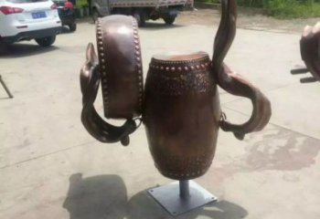 鑄造二胡雕塑廠家 中式擺件 仿古不銹鋼二胡雕塑廠