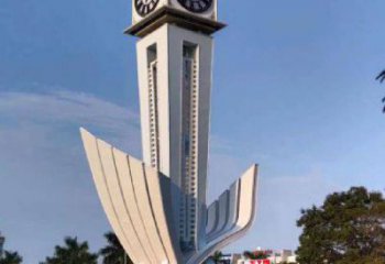 商業(yè)街鐘表雕塑廠(chǎng)家 廣場(chǎng)擺件 現(xiàn)代不銹鋼鐘表雕塑制作