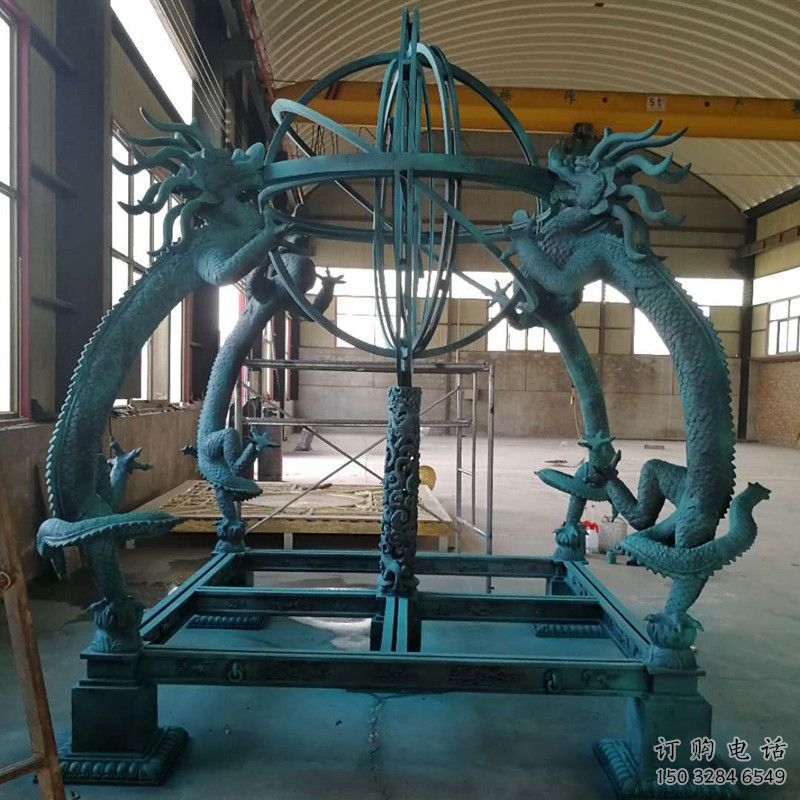 企業渾天儀雕塑廠家 鑄造小品 歐式不銹鋼渾天儀雕塑廠