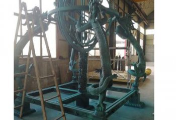 歐式渾天儀雕塑廠家 抽象擺件 大型不銹鋼渾天儀雕塑生產