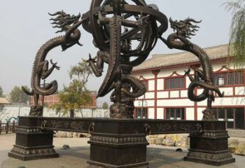 中式渾天儀雕塑廠家 烤漆小品 創(chuàng)意不銹鋼渾天儀雕塑制作