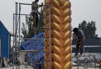 烤漆麥子雕塑廠家 創(chuàng)意小品 戶外不銹鋼麥子雕塑廠