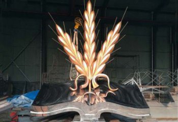 仿古麥子雕塑廠家 草地小品 房地產(chǎn)不銹鋼麥子雕塑廠