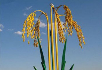 中式麥子雕塑廠家 現(xiàn)代小品 游樂(lè)場(chǎng)不銹鋼麥子雕塑廠