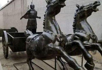 中式馬車(chē)雕塑廠家 公園仿古小品 游樂(lè)場(chǎng)不銹鋼馬車(chē)雕塑廠