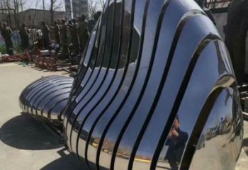 鏡面凳子雕塑廠家 現代大型擺件 異形不銹鋼凳子雕塑廠