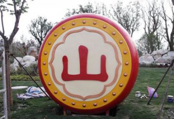 拉絲鑼鼓雕塑廠家 鏤空創意擺件 別墅區不銹鋼鑼鼓雕塑廠