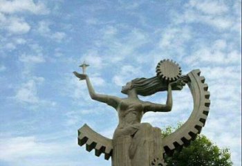 幾何齒輪雕塑廠家 公園小品 歐式不銹鋼齒輪雕塑廠