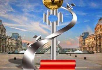 廣場鑰匙雕塑廠家 創意公園小品 拉絲不銹鋼鑰匙雕塑廠