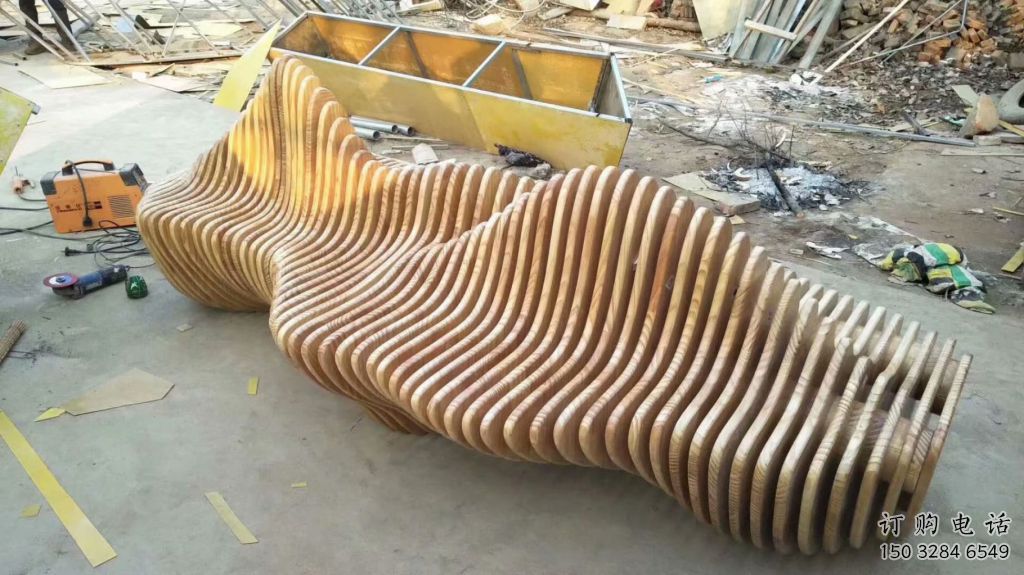 公園休閑椅雕塑廠家 戶外擺件  拉絲不銹鋼休閑椅雕塑廠