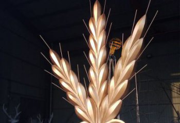 抽象水稻雕塑廠家 仿古公園小品 戶外不銹鋼水稻雕塑廠