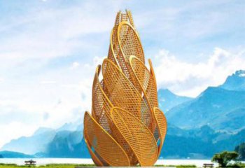 異形水稻雕塑廠家 現代烤漆小品 異形不銹鋼水稻雕塑廠