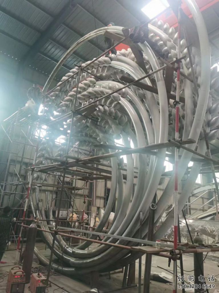 鏤空禾苗雕塑廠家 戶外園林小品 住宅小區不銹鋼禾苗雕塑廠