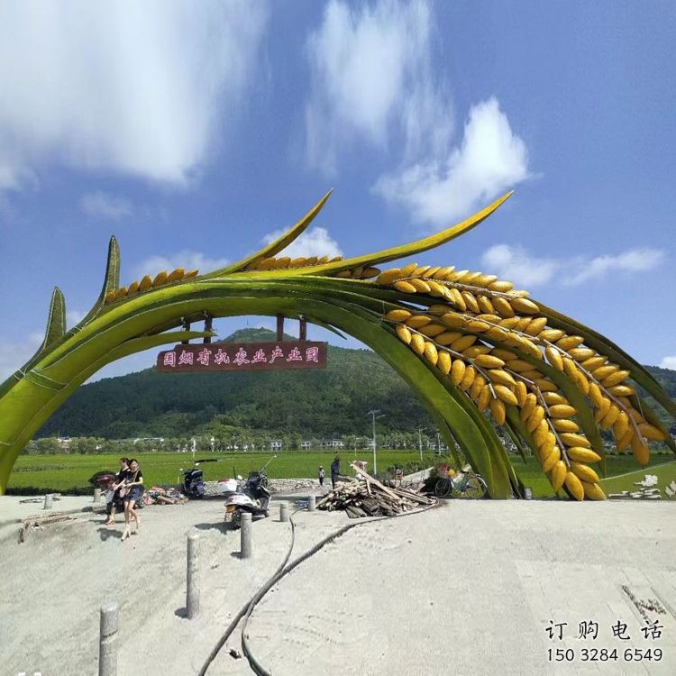 切面禾苗雕塑廠家 庭院擺件 大型不銹鋼禾苗雕塑生產