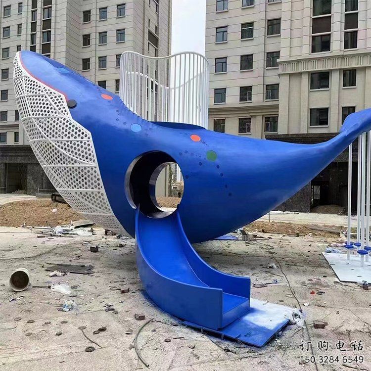 廣場(chǎng)滑梯雕塑廠家 公園創(chuàng)意小品 烤漆不銹鋼滑梯雕塑廠