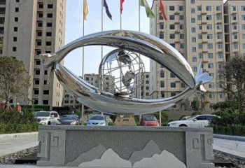 街道放眼世界雕塑廠家 鏡面公園現代擺件 