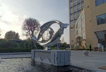 公園放眼世界雕塑廠家 戶外鏡面創(chuàng)意擺件 