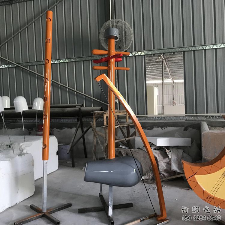 廣場二胡雕塑廠家 音樂公園小品 大型二胡雕塑廠