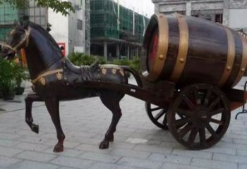 異形酒桶雕塑廠家 現代廣場小品 仿古酒桶雕塑制作
