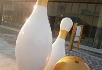 幾何保齡球雕塑廠家 幼兒園小品 大門口保齡球雕塑廠
