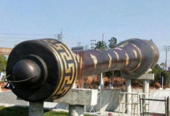 仿古毛筆雕塑廠家 草地小品 房地產不銹鋼毛筆雕塑加工廠