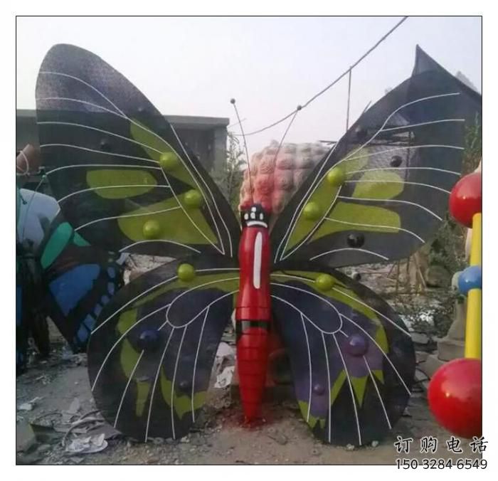 噴漆風箏雕塑廠家 中式村口小品 草地不銹鋼風箏雕塑廠