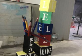 異形鋼筆雕塑廠家 現(xiàn)代公園小品 廣場不銹鋼鋼筆雕塑廠