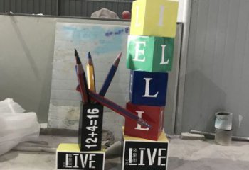 廣場鉛筆雕塑廠家 抽象小品 大型不銹鋼鉛筆雕塑廠