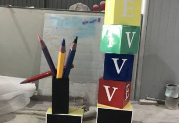 戶外鉛筆雕塑廠家 噴漆小品 校園不銹鋼鉛筆雕塑廠