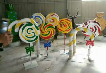 園林糖果雕塑廠(chǎng)家 街頭現(xiàn)代小品 中式不銹鋼糖果雕塑廠(chǎng)