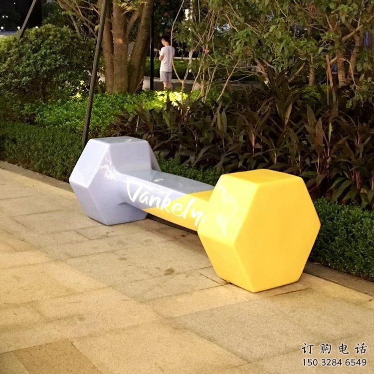 異形啞鈴雕塑廠家 現代廣場小品 創意不銹鋼啞鈴雕塑廠