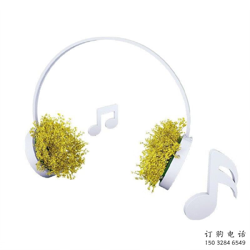 公園耳機(jī)雕塑廠家 戶外擺件 仿真不銹鋼耳機(jī)雕塑廠