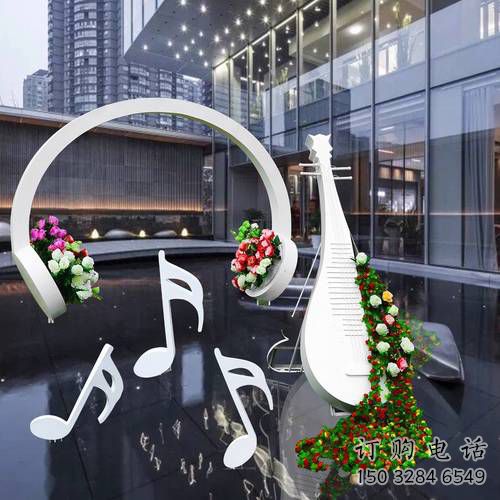房地產(chǎn)耳麥雕塑廠家 創(chuàng)意擺件 鍛造不銹鋼耳麥雕塑廠