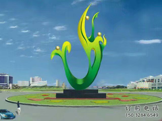 園林果樹雕塑廠家 創(chuàng)意公園小品 中式不銹鋼果樹雕塑廠